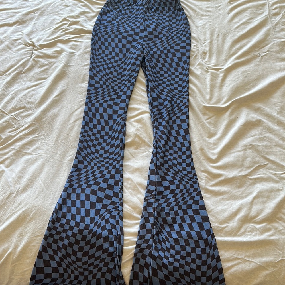 Nasty gal mesh checkered pants.